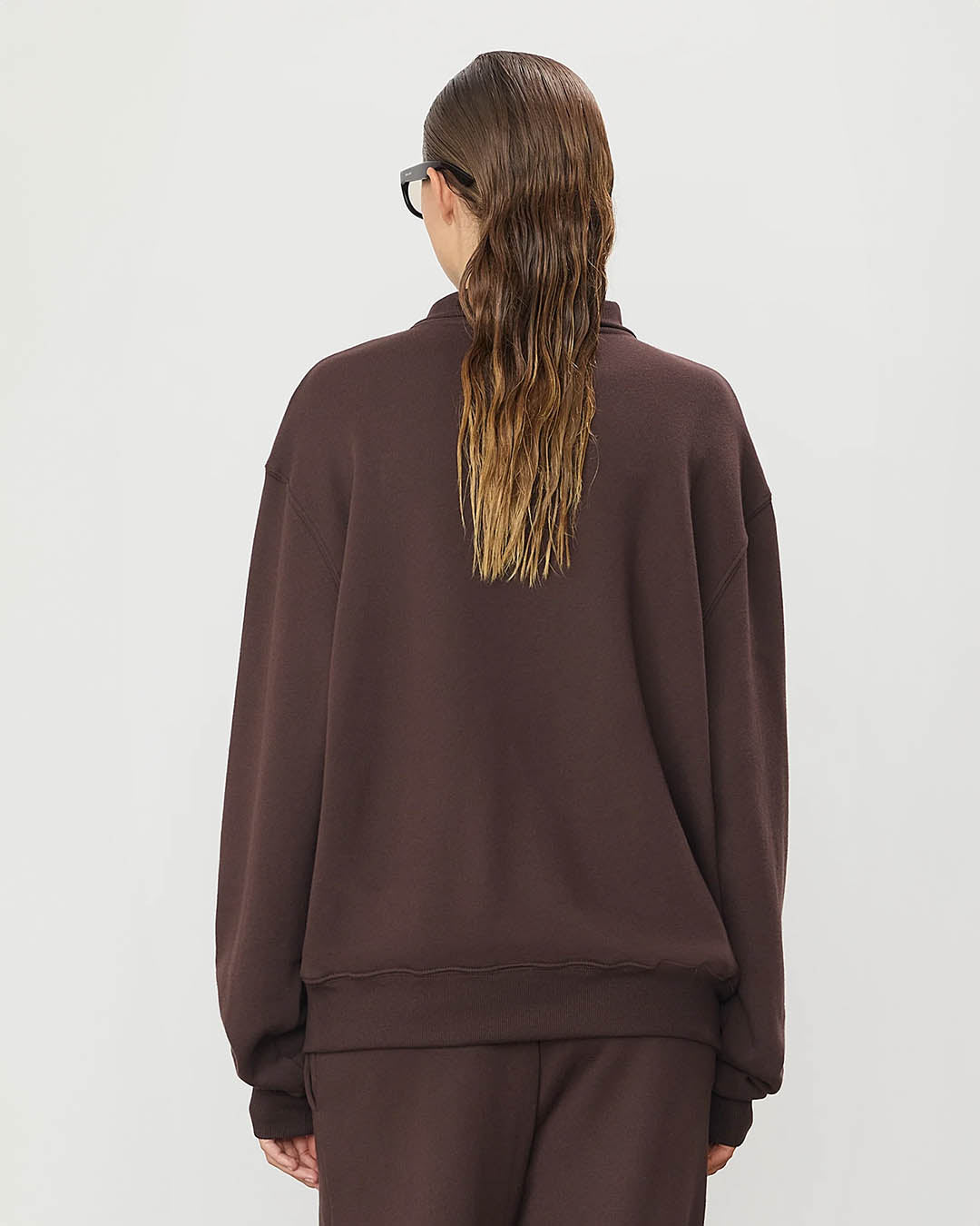 Eterne Zip up Polo Sweatshirt