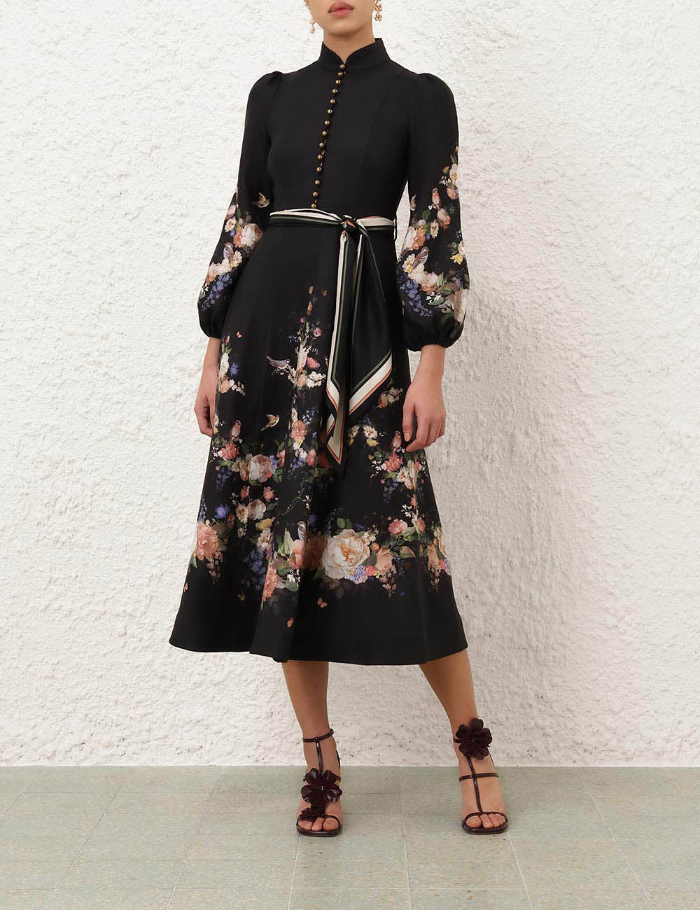 Zimmermann Valiant Button Midi Dress
