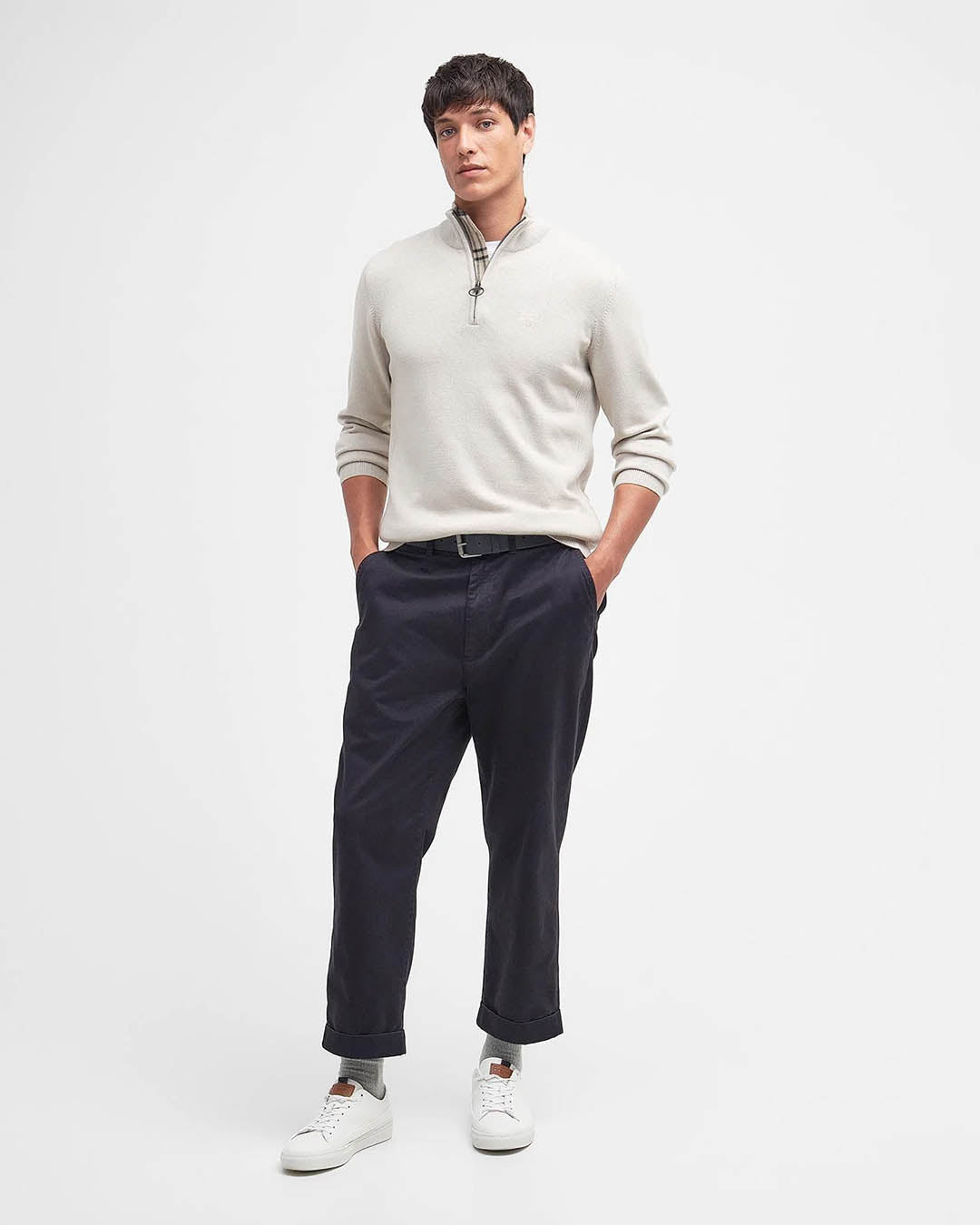 Barbour Cotton Half Zip Knitted Jumper