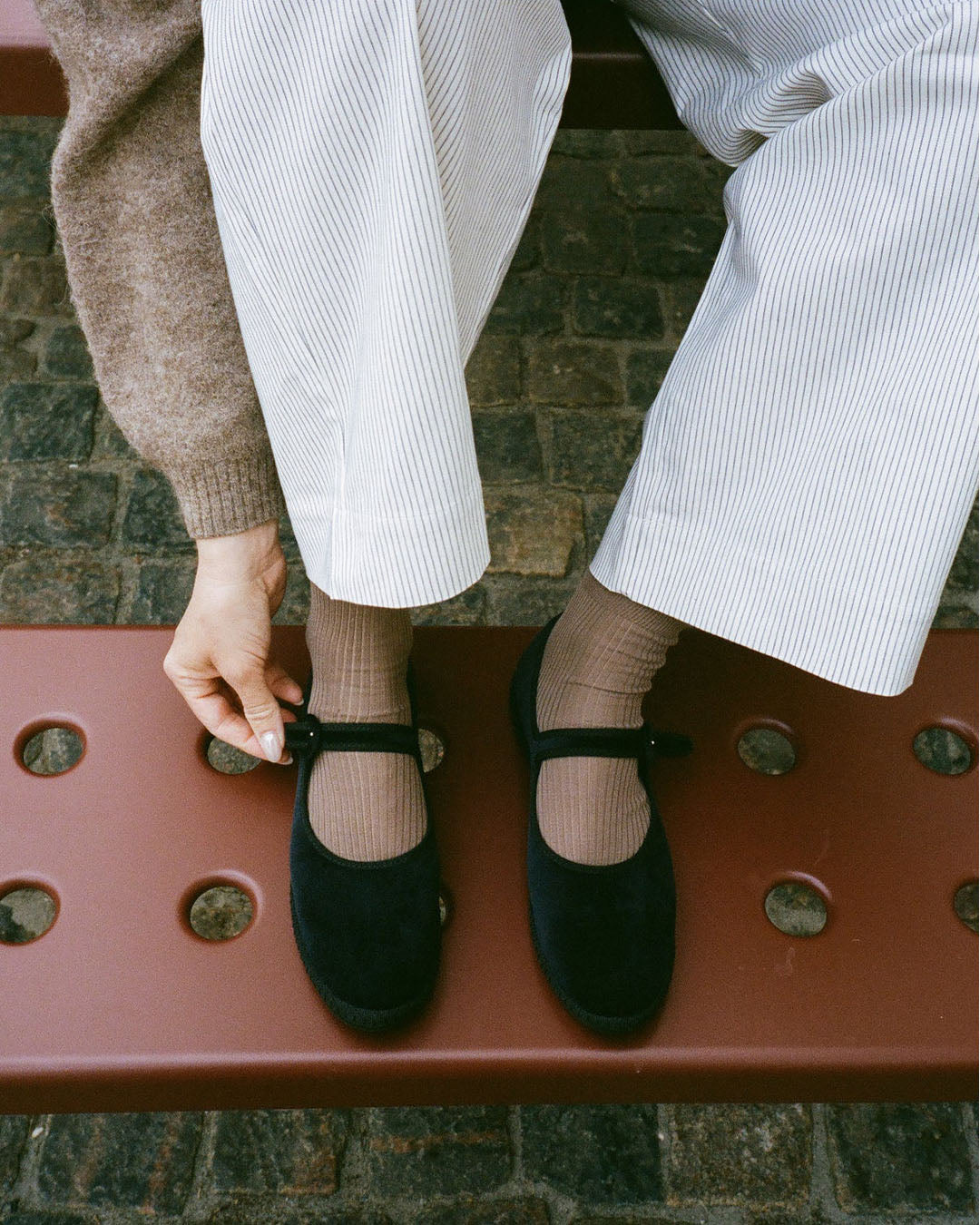 Yori Jomo Mary Jane Flats Velluto