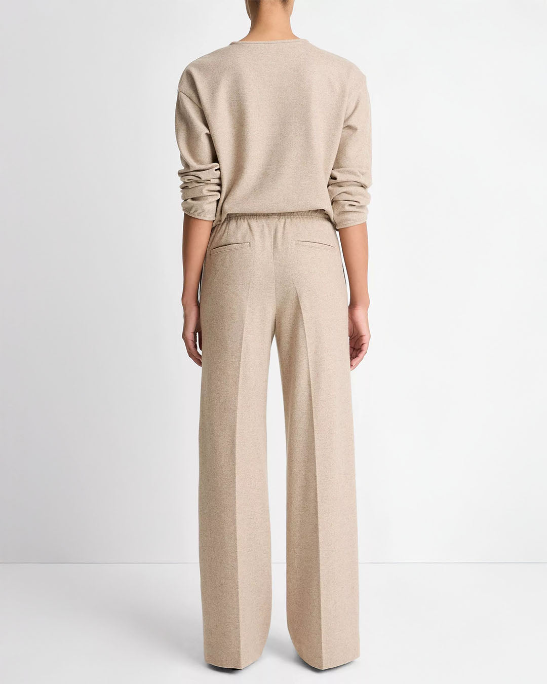 Vince Wool-Blend Tailored Wide-Leg Pant