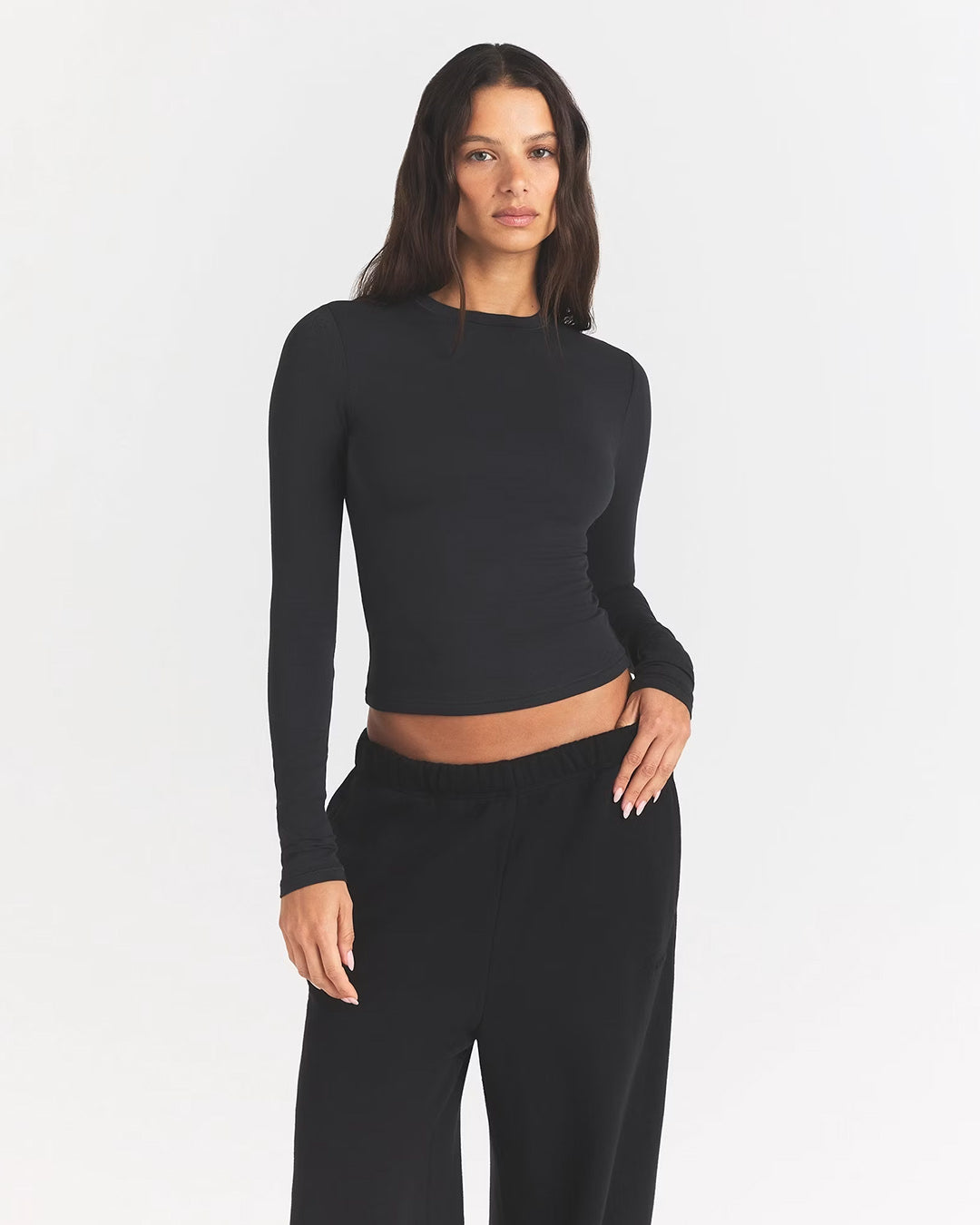 SKIMS Cotton Jersey Long Sleeve T-Shirt