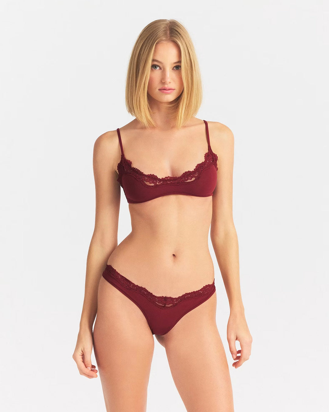 SKIMS Fits Everybody Lace Dipped Thong