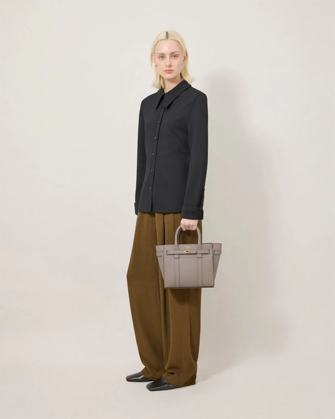Mulberry Mini Zipped Bayswater Classic Grain