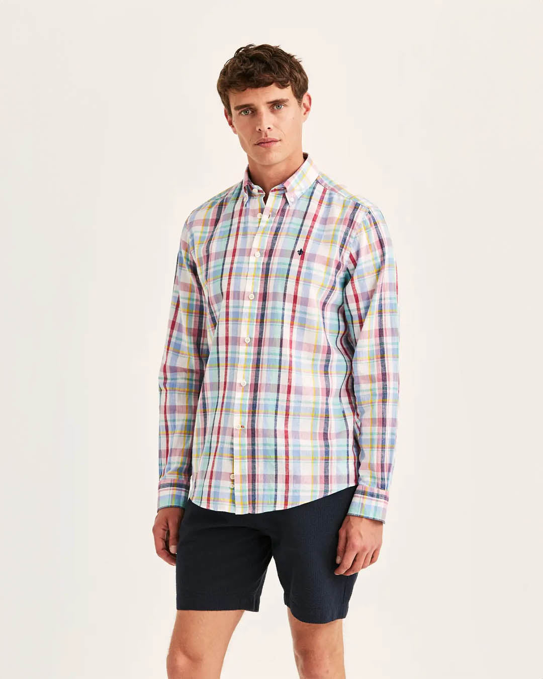 Morris Linen Preppy Check