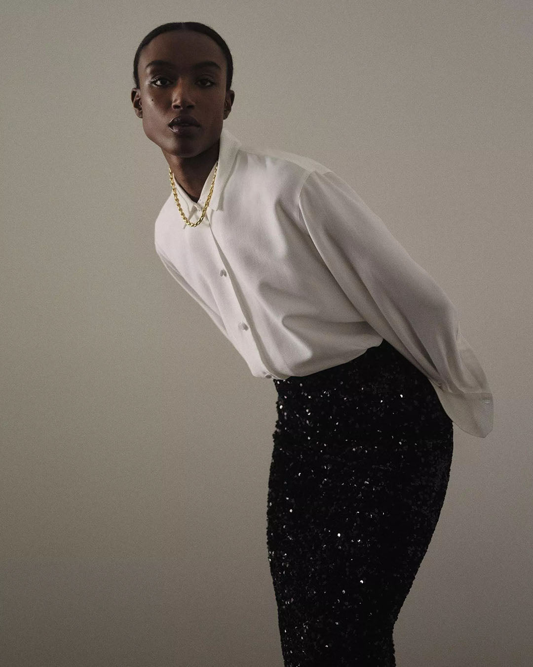 Vince Refined Twill Covered-Button Shirt