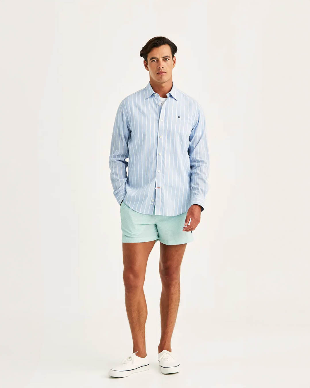 Morris Douglas Linen Mix Stripes Shirt