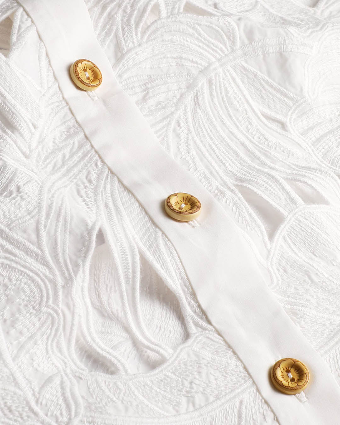 Zimmermann Mahon Embroidered Crop Shirt