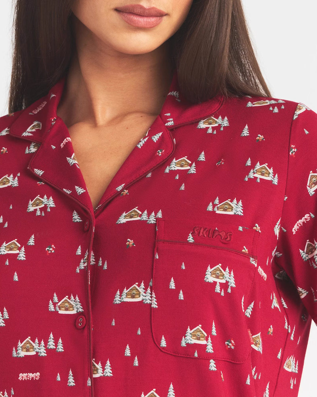 SKIMS Short Sleeve Button Up Set