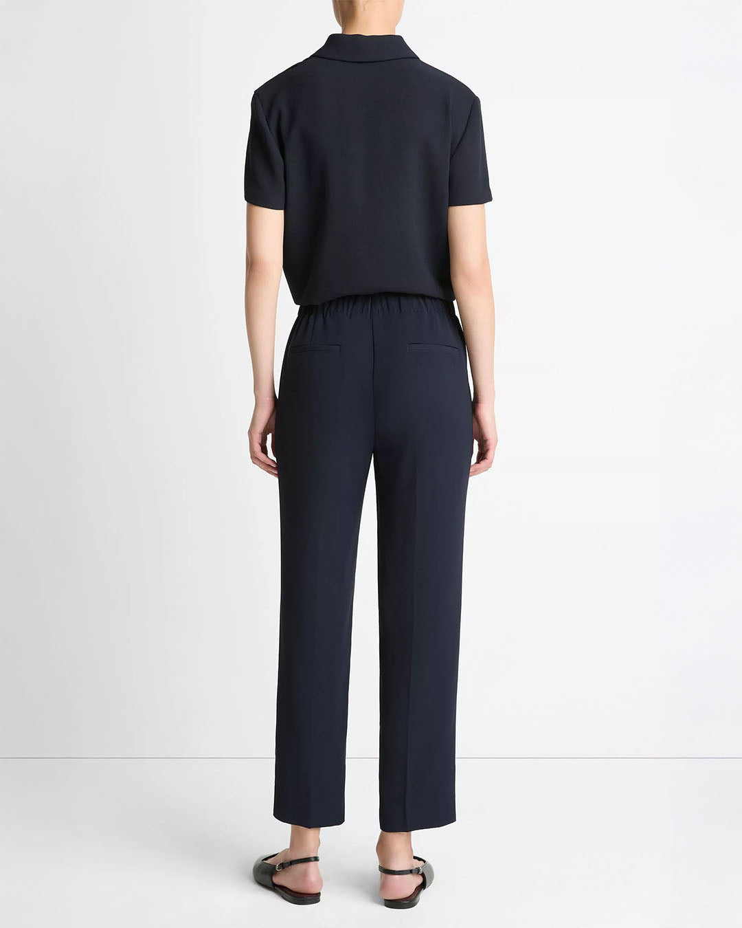 Vince Crepe Tapered Pull-On Pant