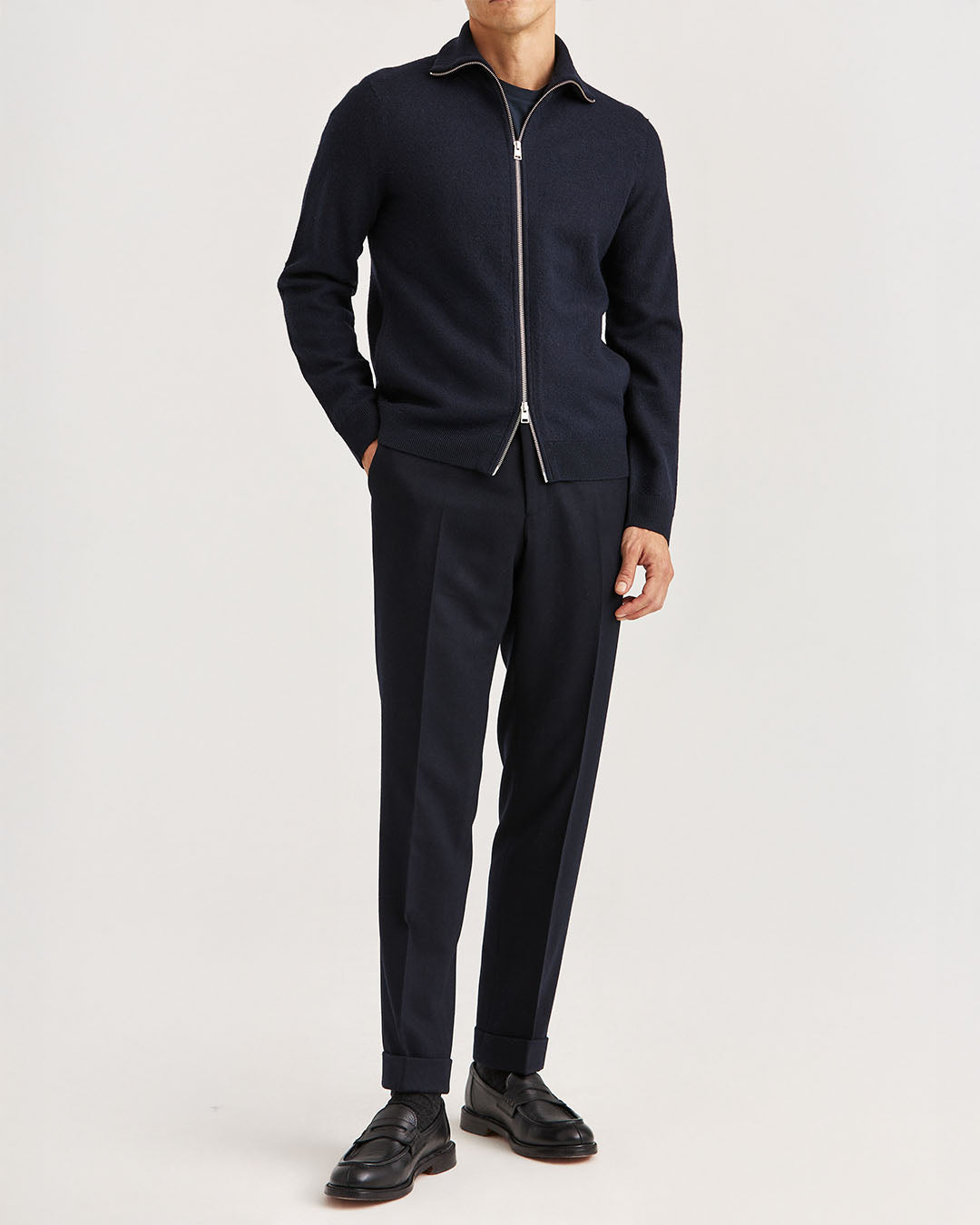 Morris Cork Knitted Zip Jacket