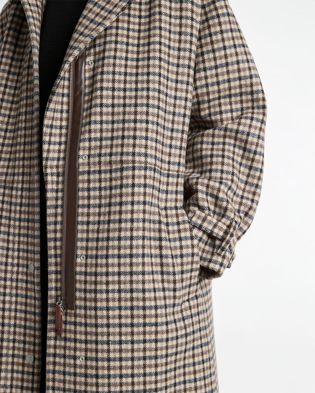 Vince Plaid Car Coat