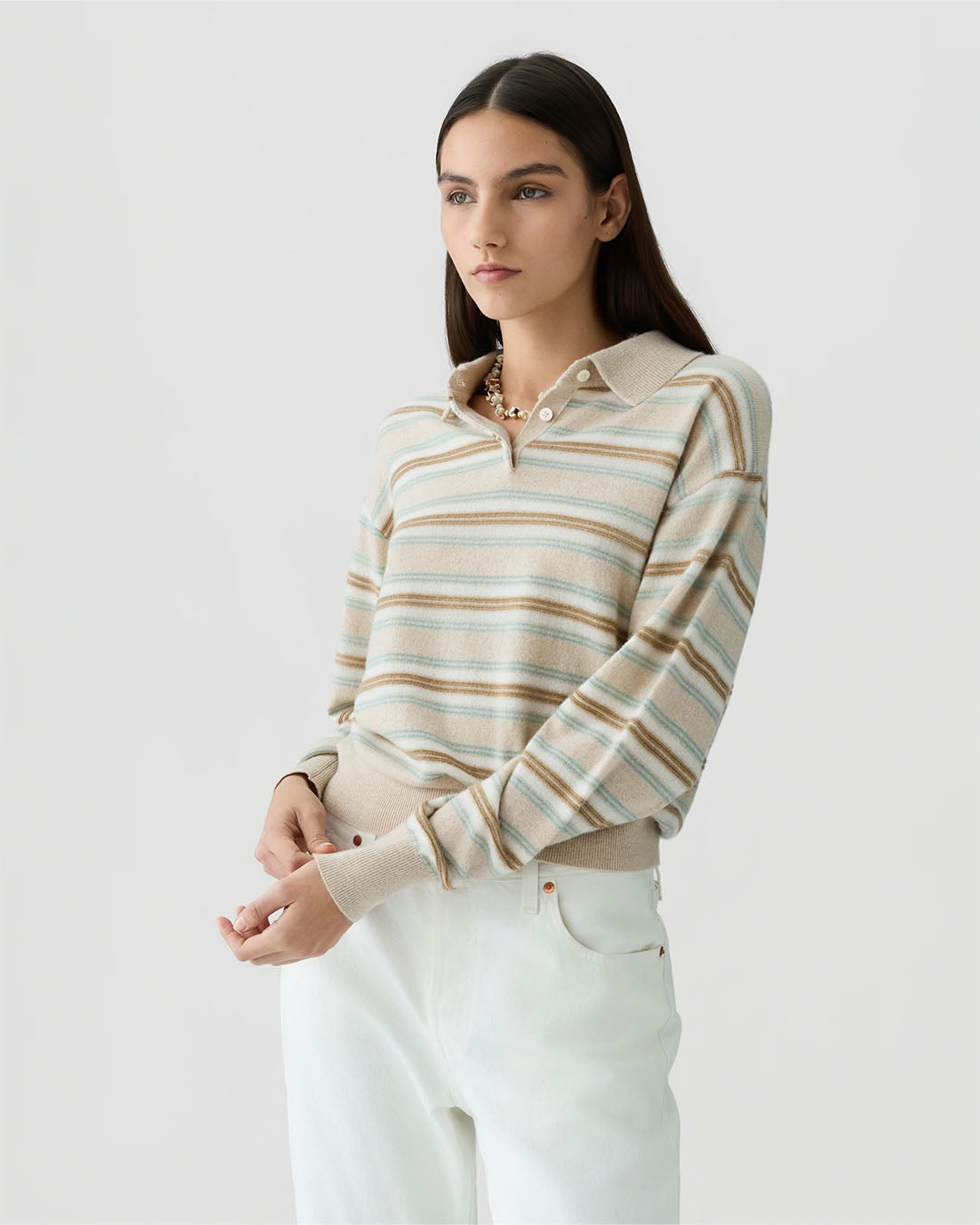 Guest In Residence Collegiate Stripe Polo