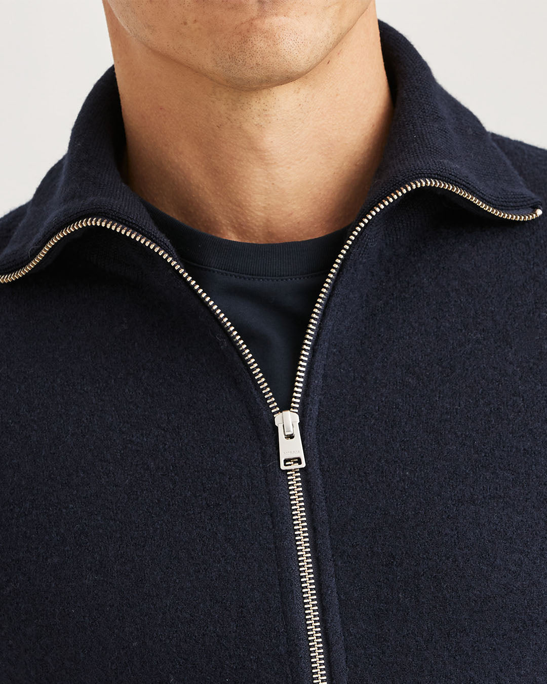 Morris Cork Knitted Zip Jacket