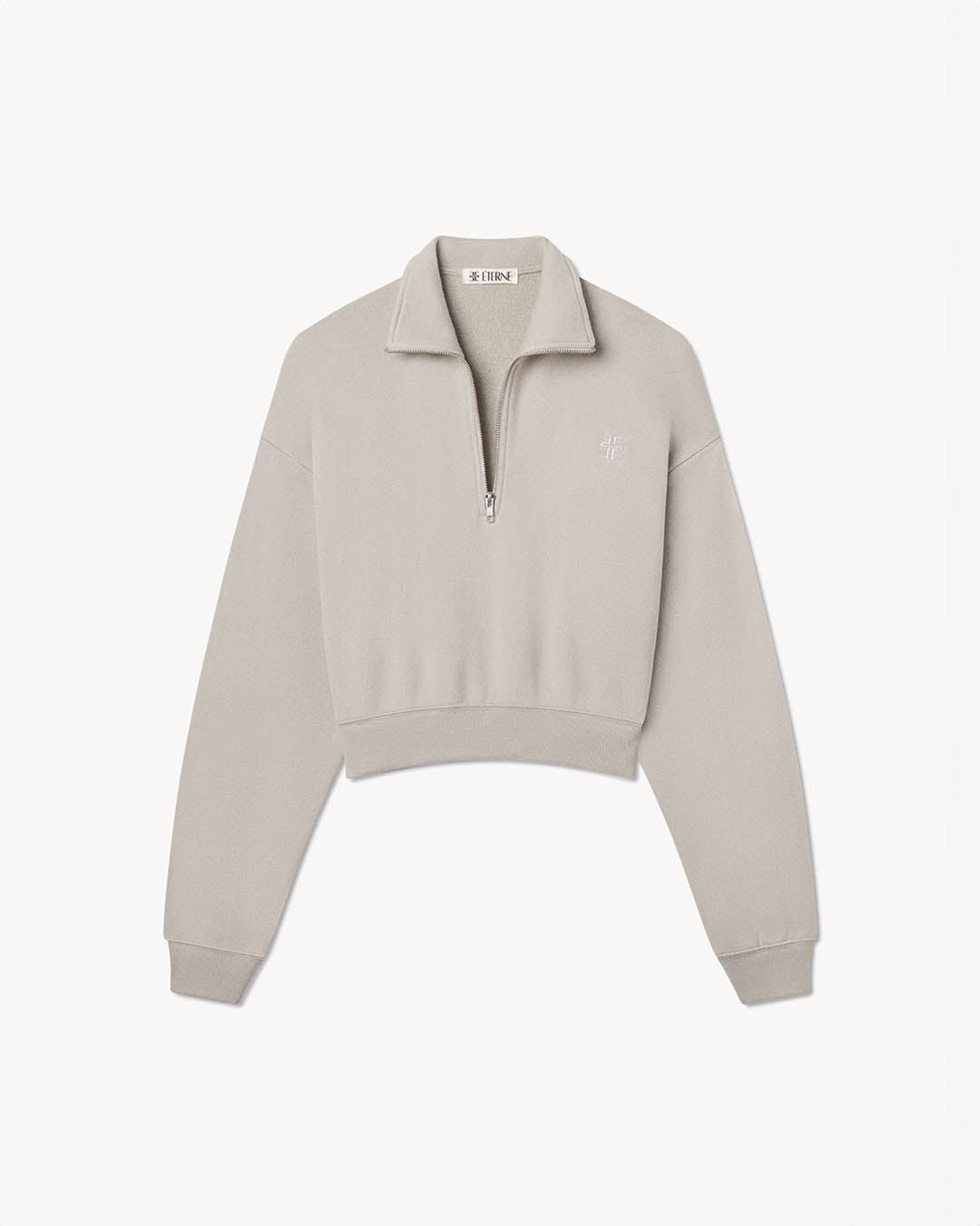 Eterne Cropped Half-Zip Sweatshirt