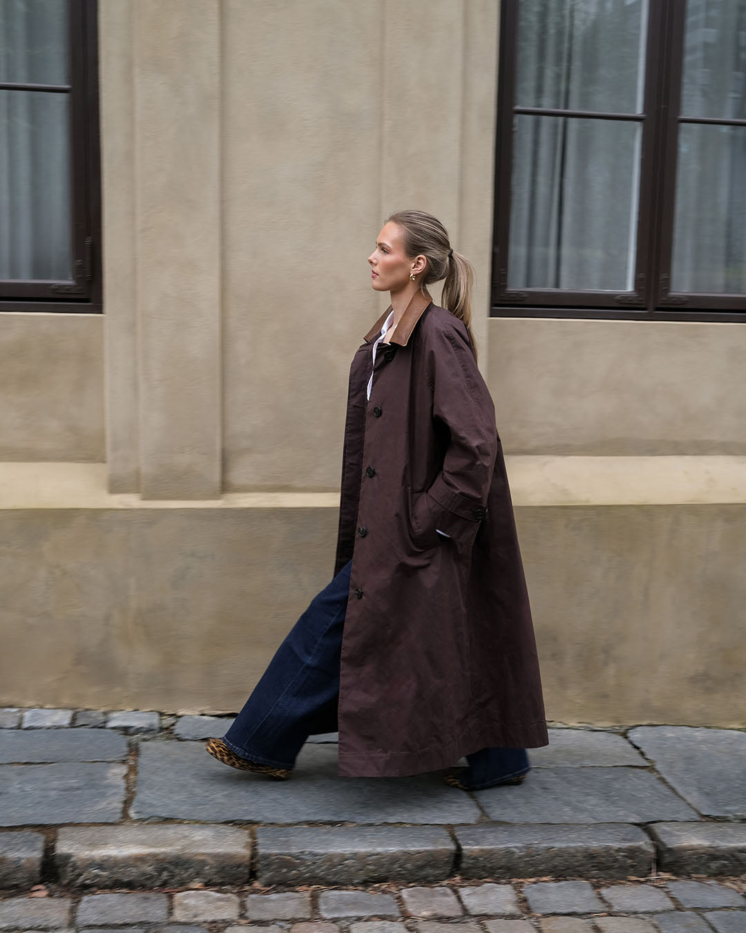 AF Agger Waxed Cotton Mac Coat