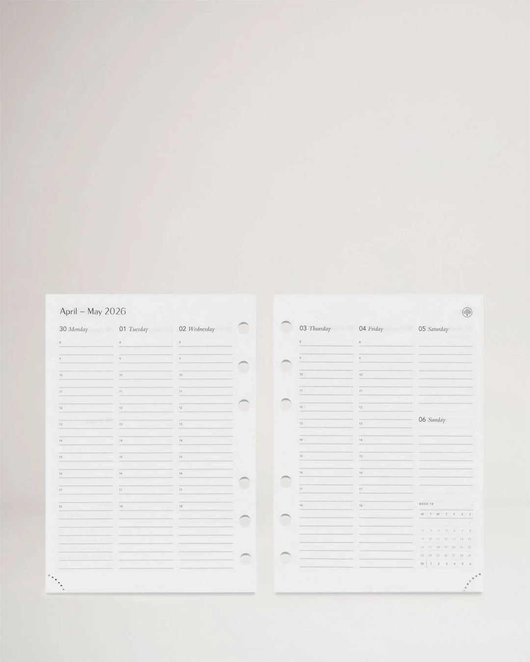 Mulberry 2026 Daiary Week to view Agenda