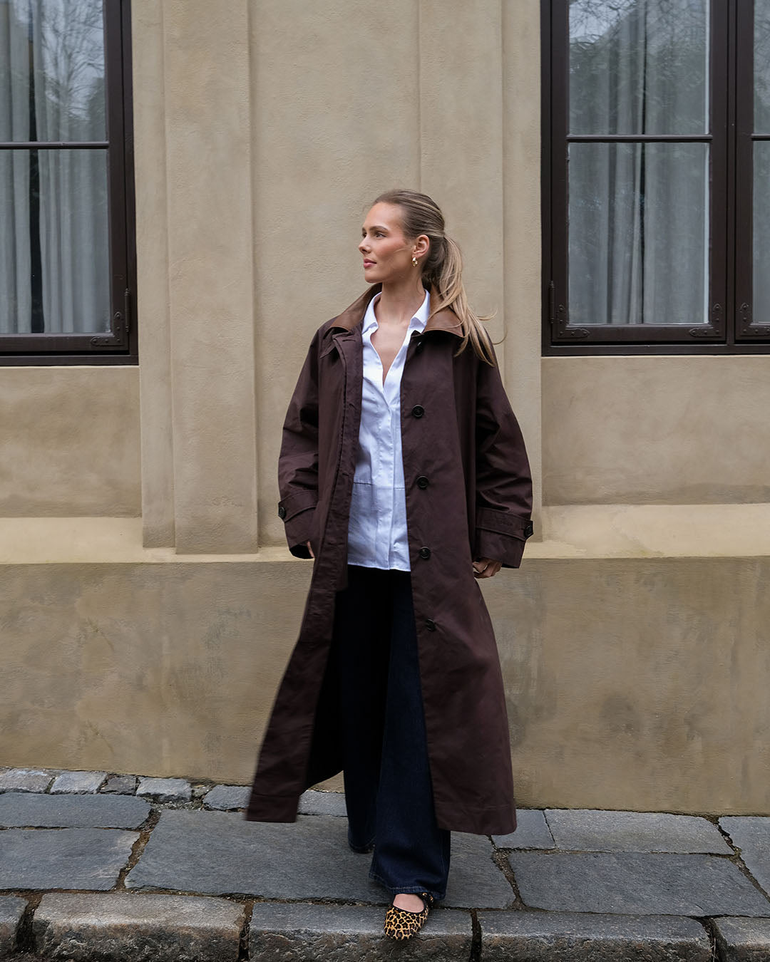AF Agger Waxed Cotton Mac Coat