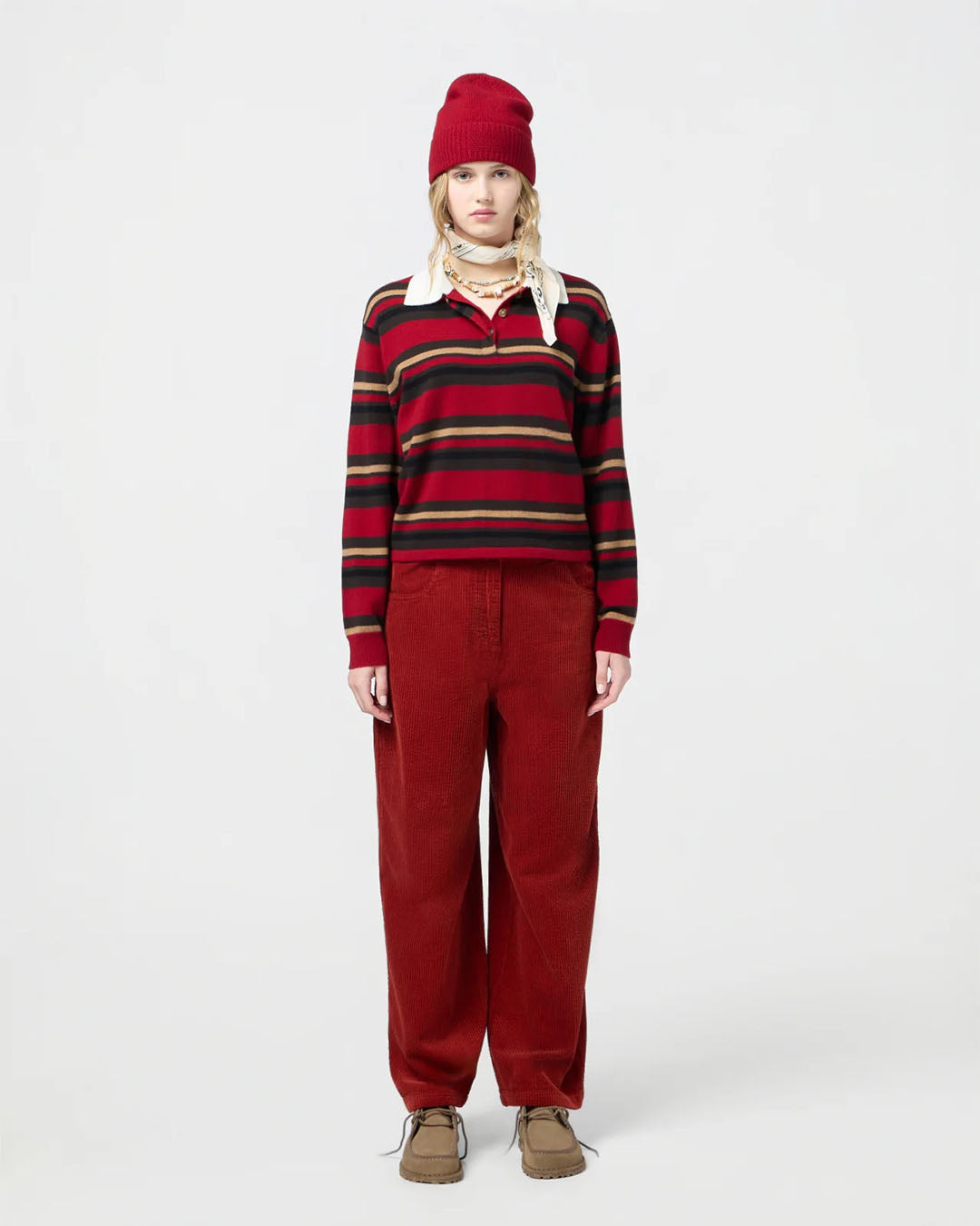 Guest In Residence Cropped Stripe Rugby