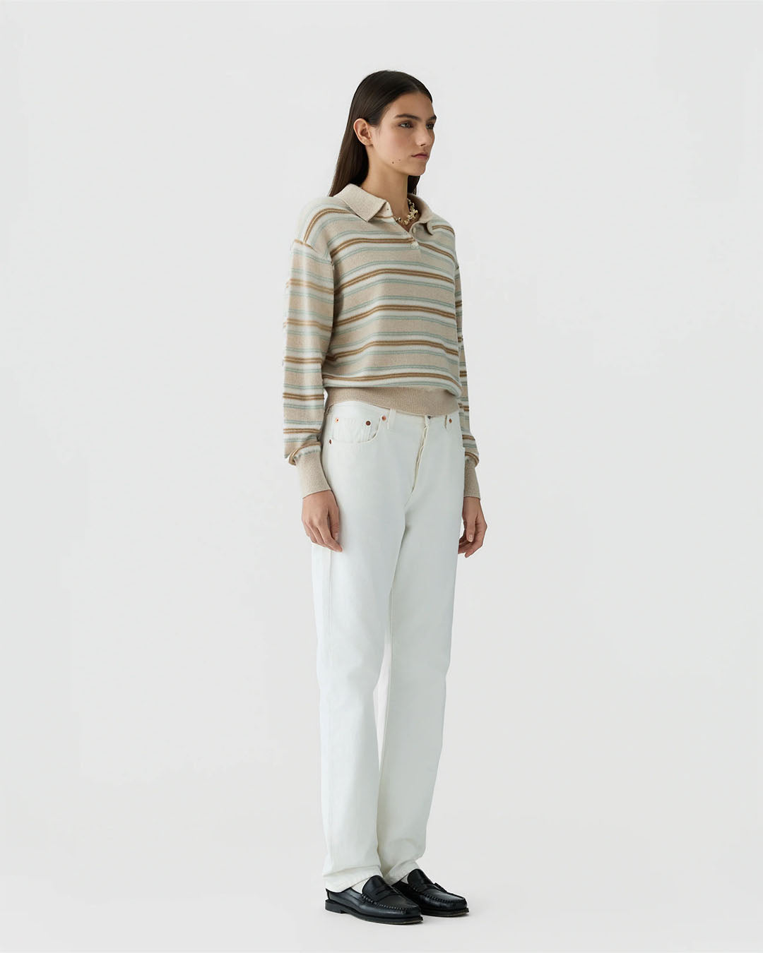 Guest In Residence Collegiate Stripe Polo