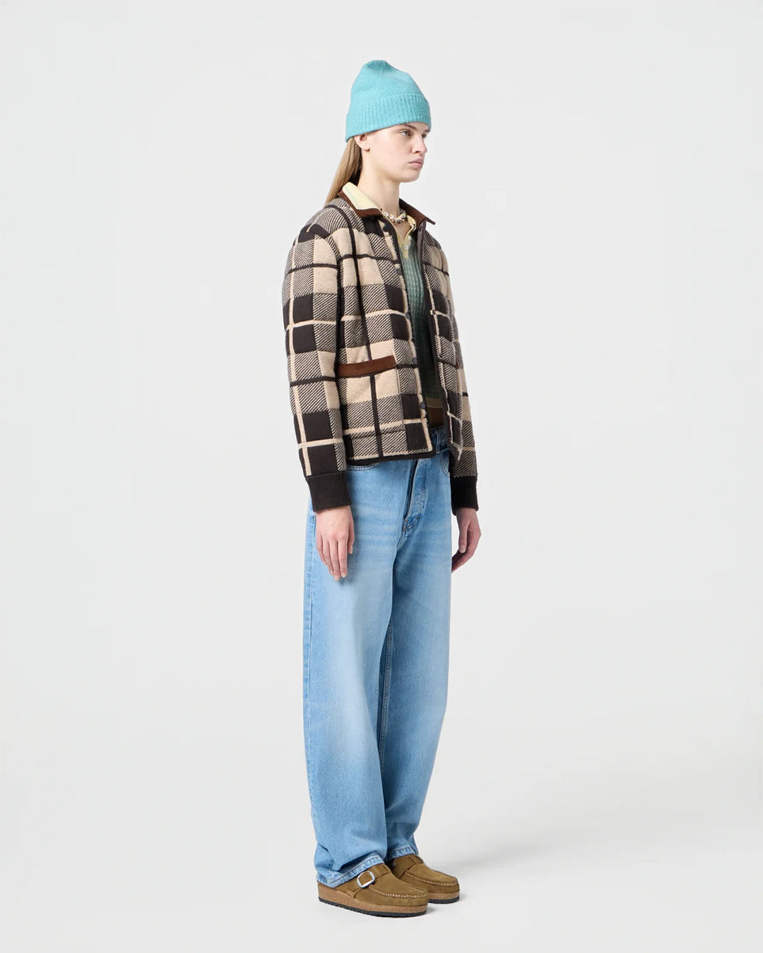Guest In Residence Quilted Plaid Liner Jacket