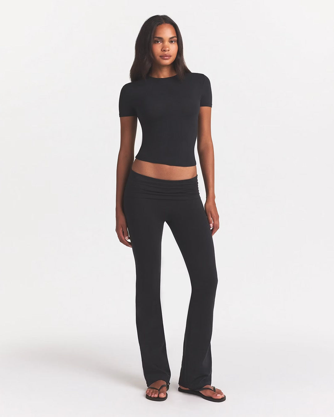 SKIMS Cotton Jersey Foldover Pant