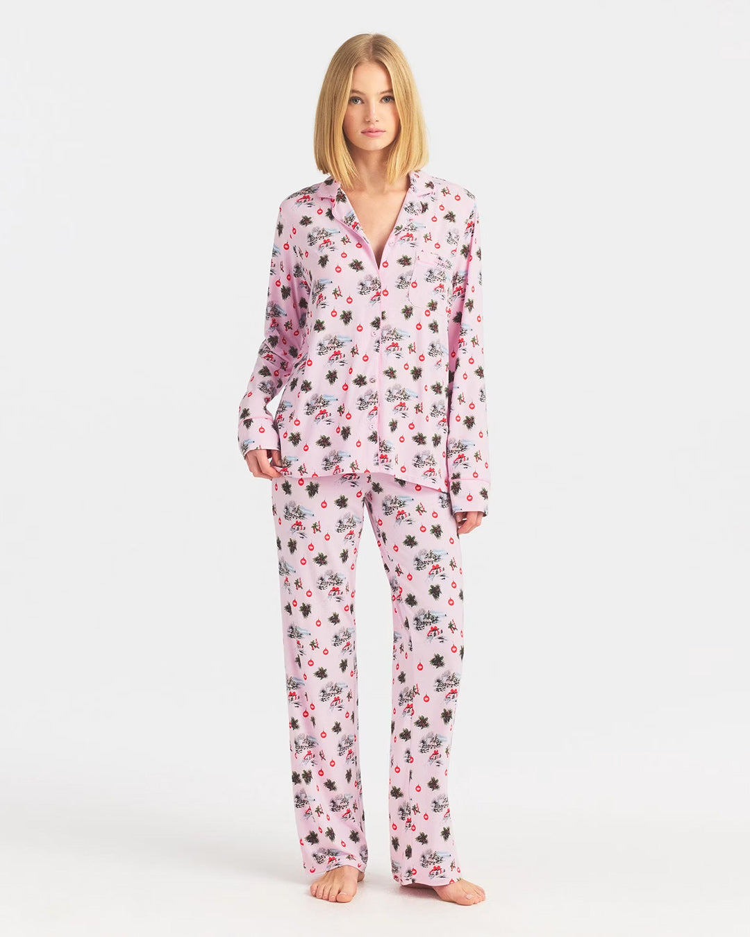 SKIMS Long Sleep Button Up Set