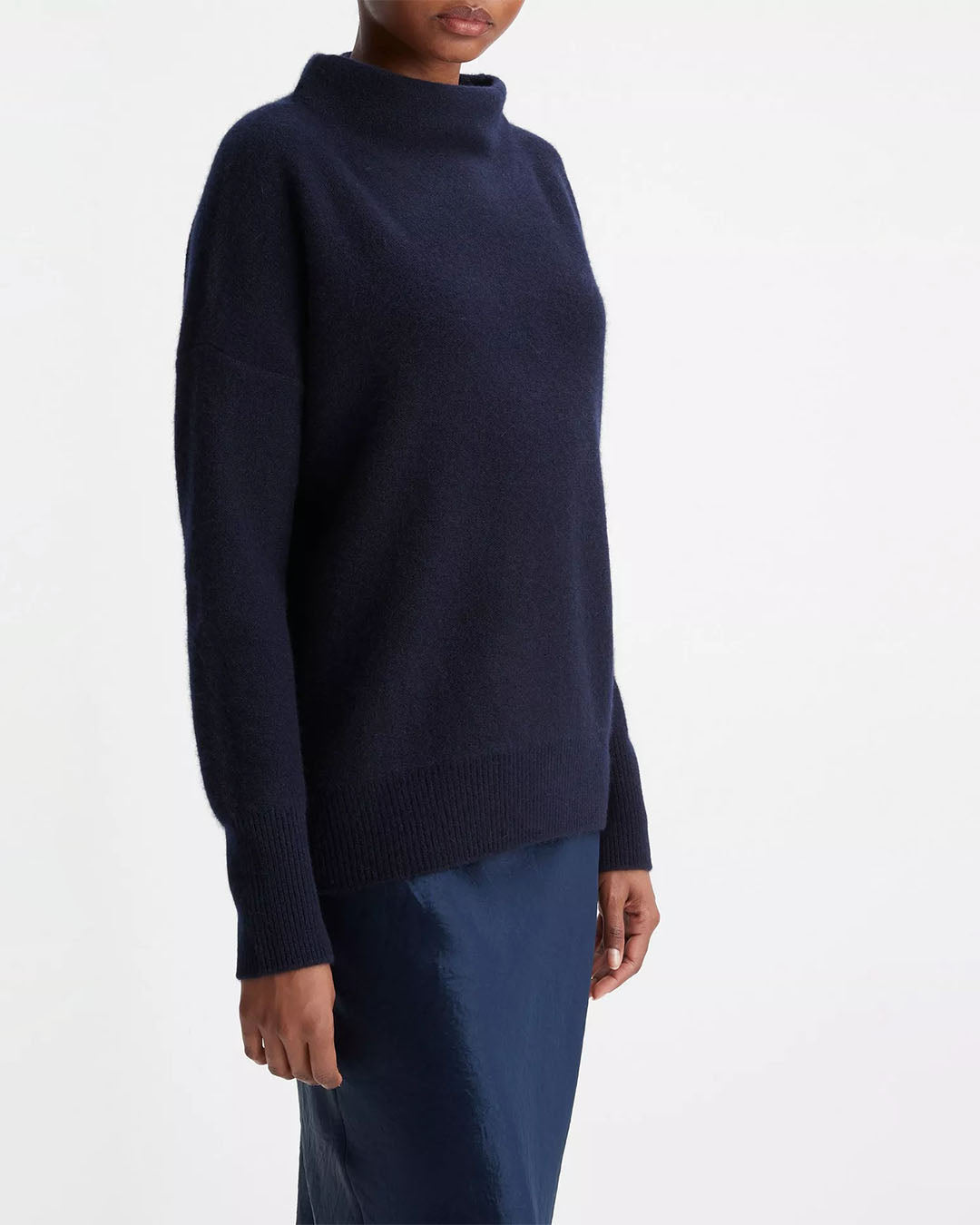 Vince Plush Cashmere Funnel-Neck Sweater