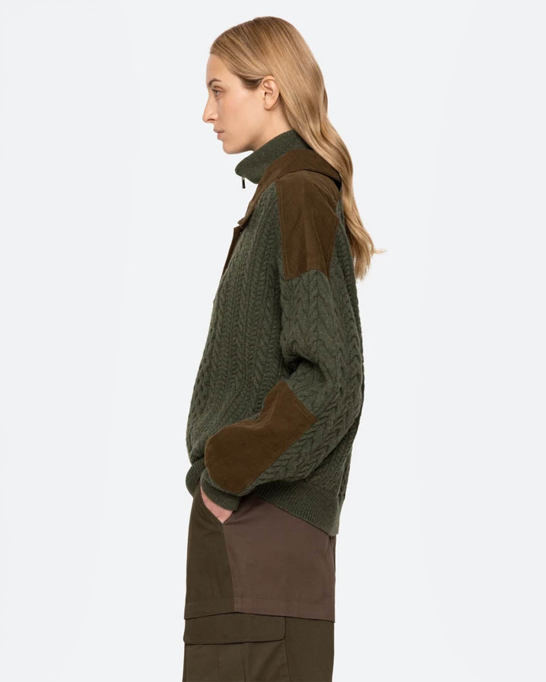 Sea New York Allen Cable Half Zip Layer Sweather
