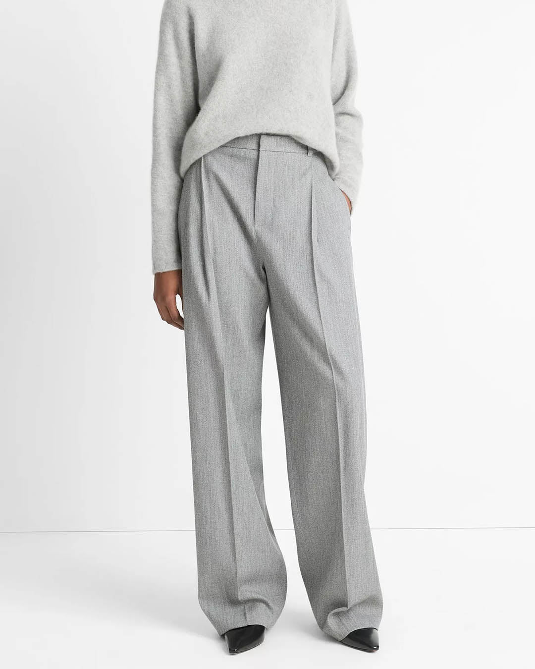 Vince High Waist Wool Trouser