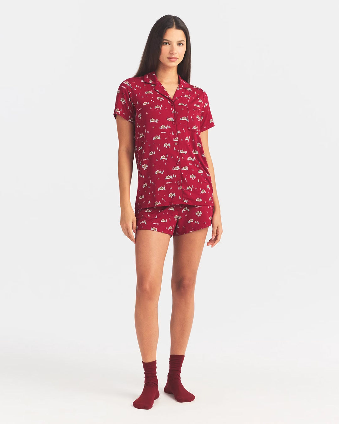 SKIMS Short Sleeve Button Up Set