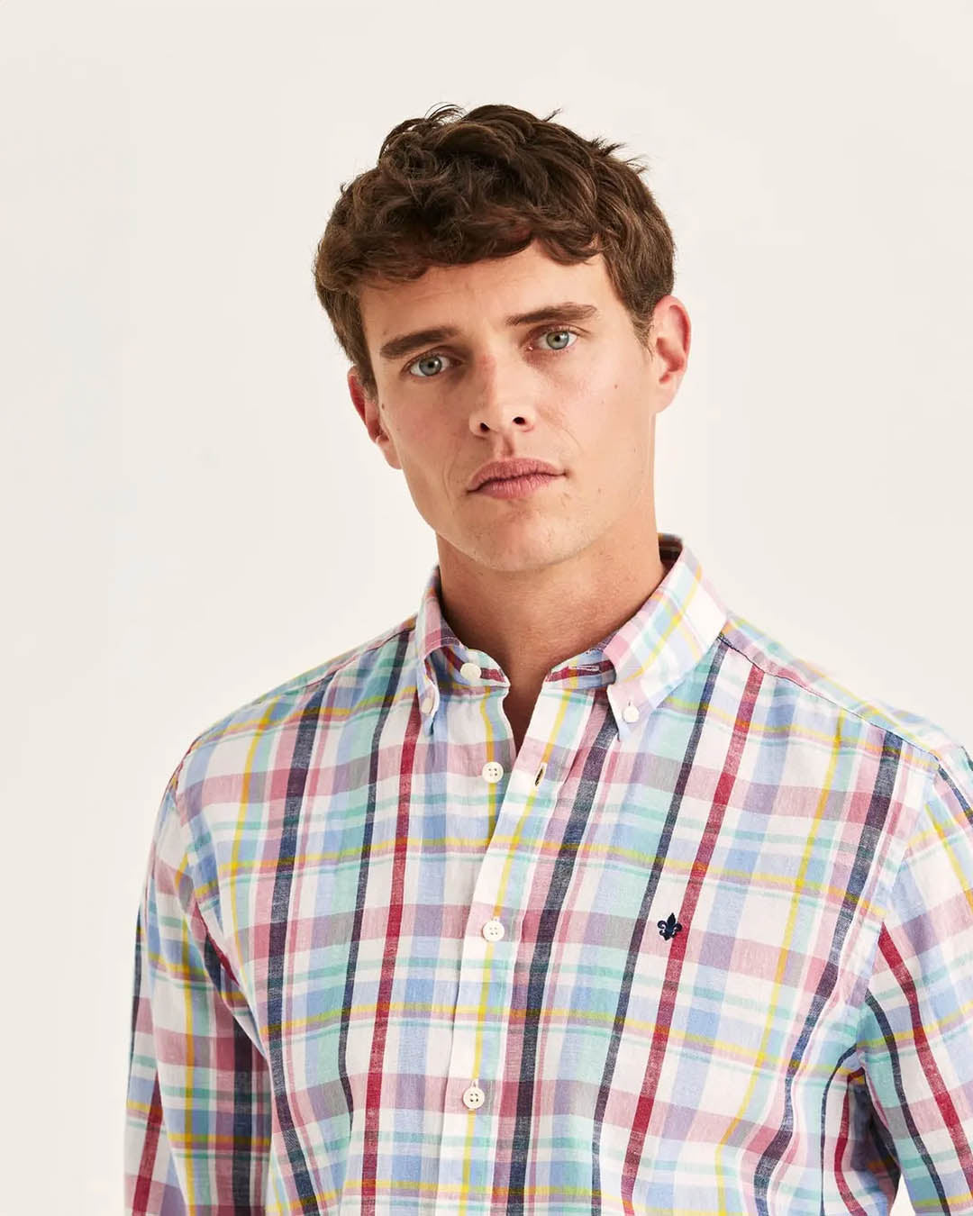 Morris Linen Preppy Check