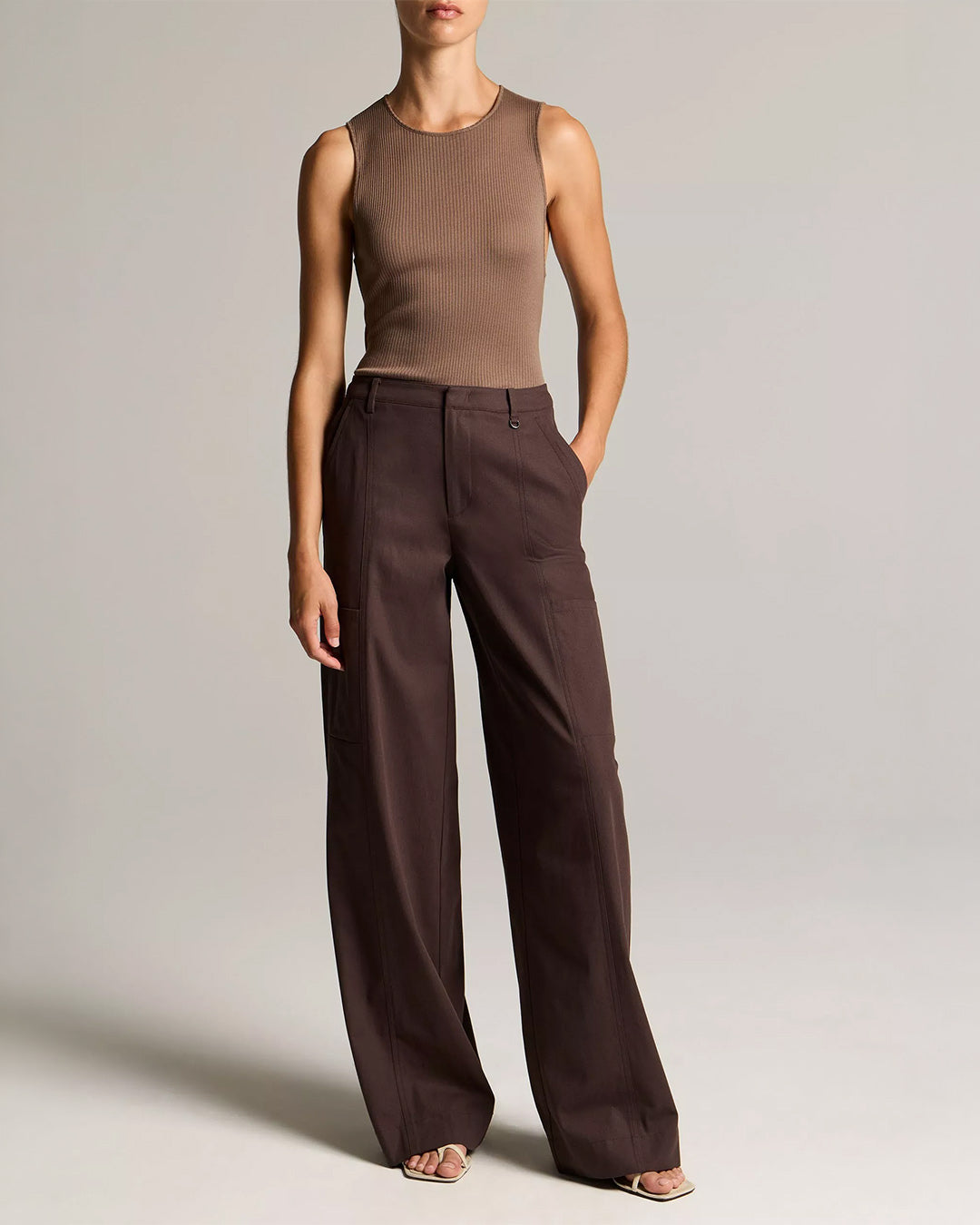 Vince Mid Rise Paneled Pant