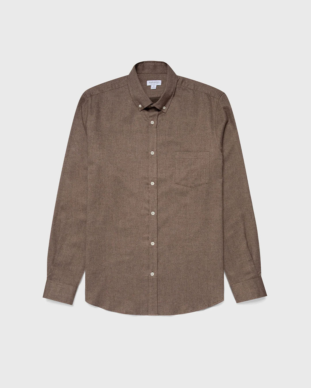 Sunspel Brushed Cotton Flannel Shirt