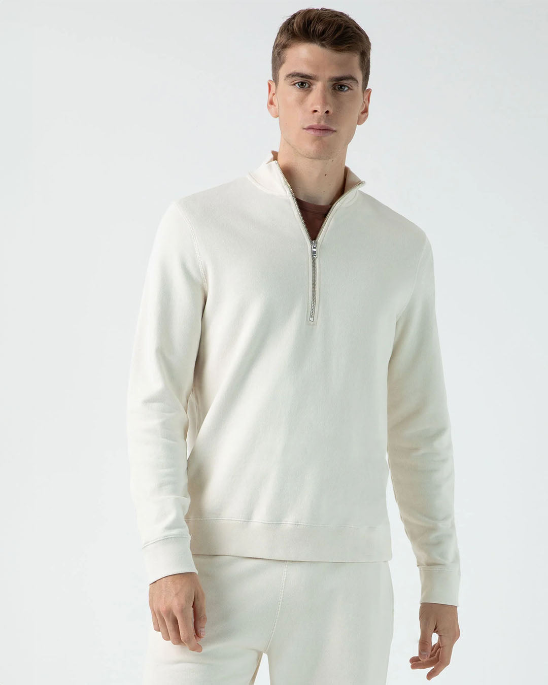 Sunspel Half Zip Sweatshirt