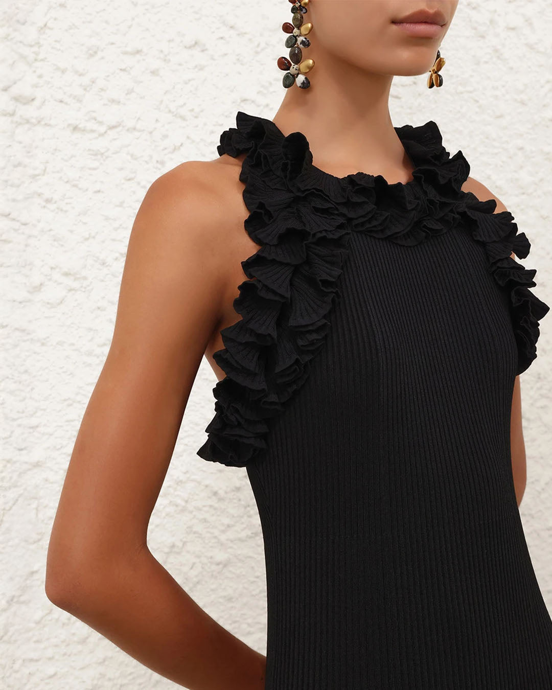 Zimmermann Luna Ruffle Midi Dress