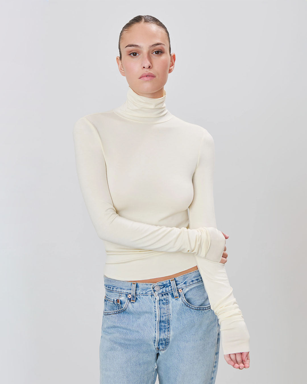 Eterne Fitted Turtleneck Top