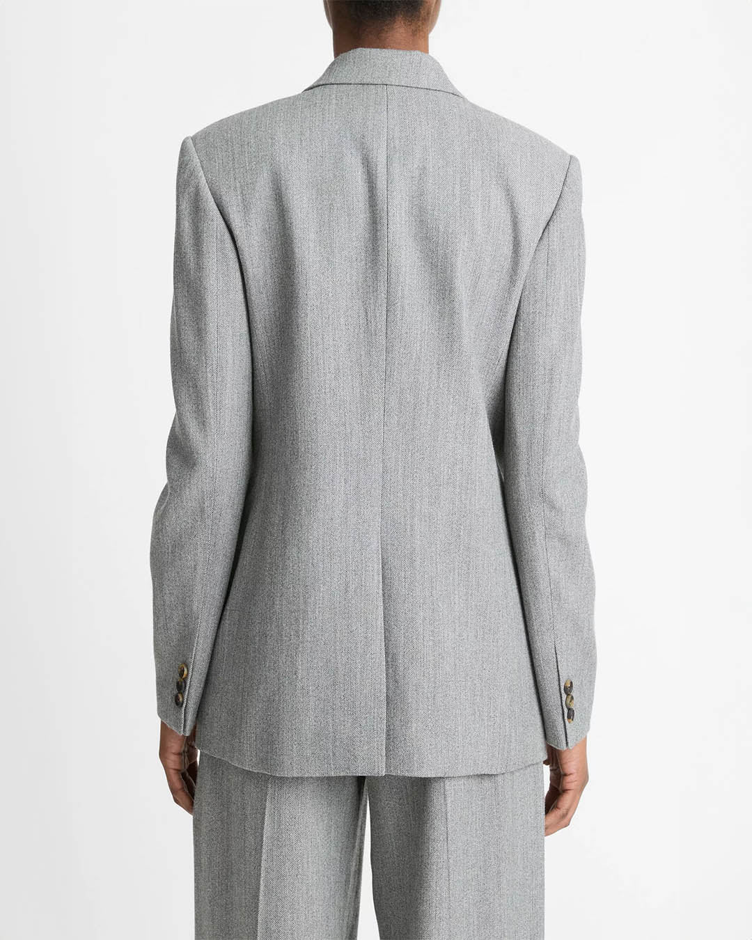 Vince Wool Twill Double Breasted Blazer