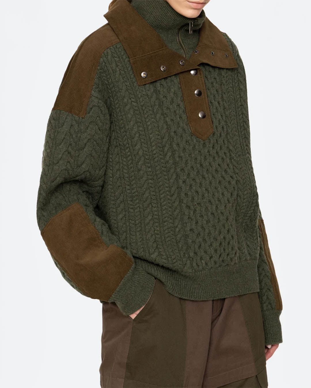 Sea New York Allen Cable Half Zip Layer Sweather