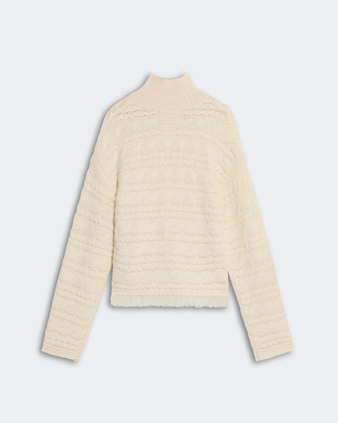 Guest In Residence Cropped Cable Turtleneck