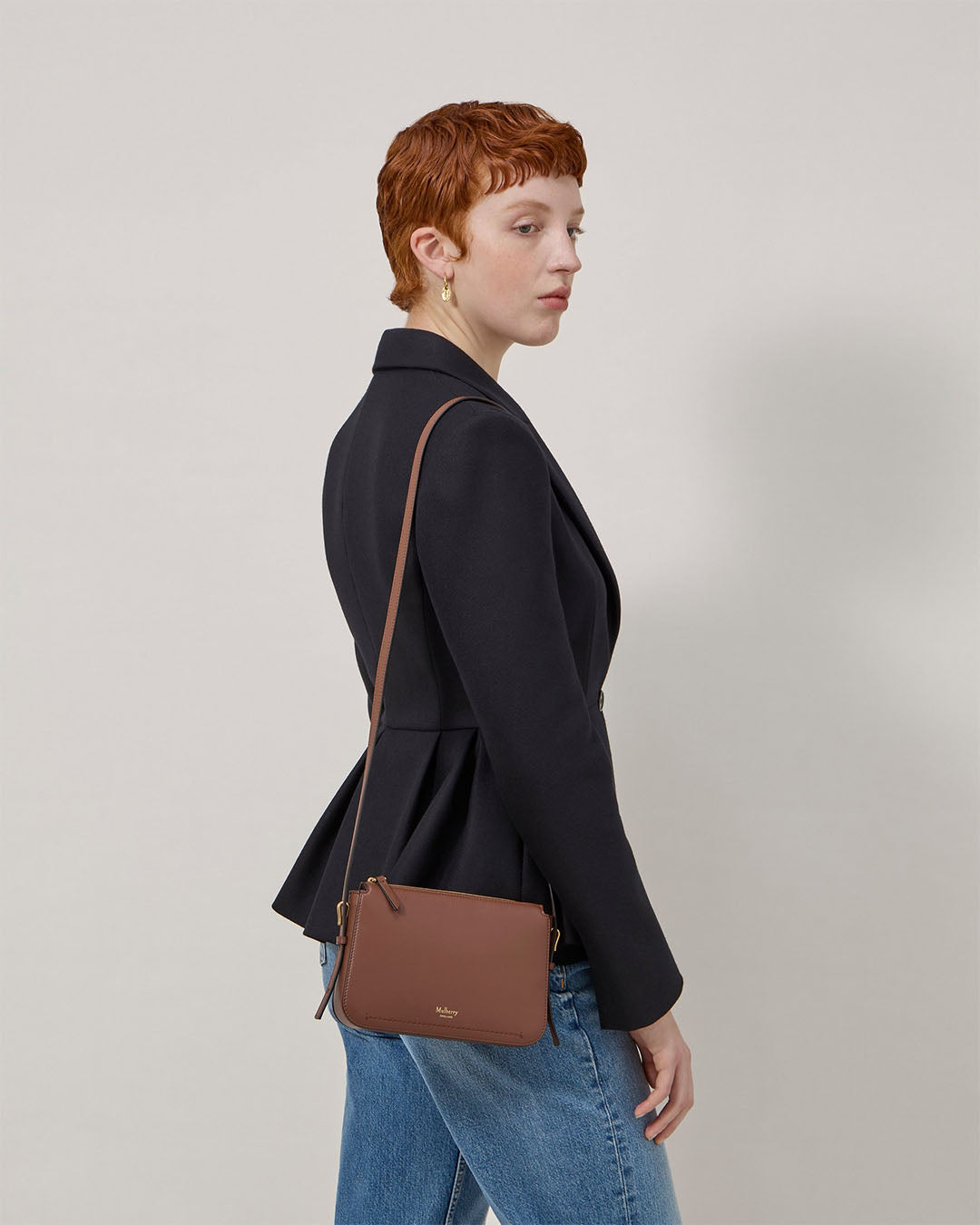 Mulberry Clovelly Pouch Micro Classic Grain