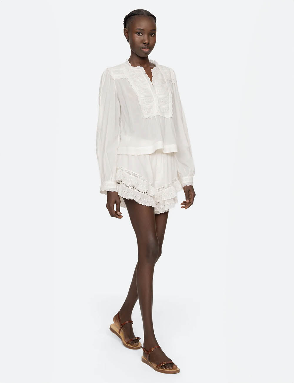 Sea New York Eliza Solid L/SLV Top