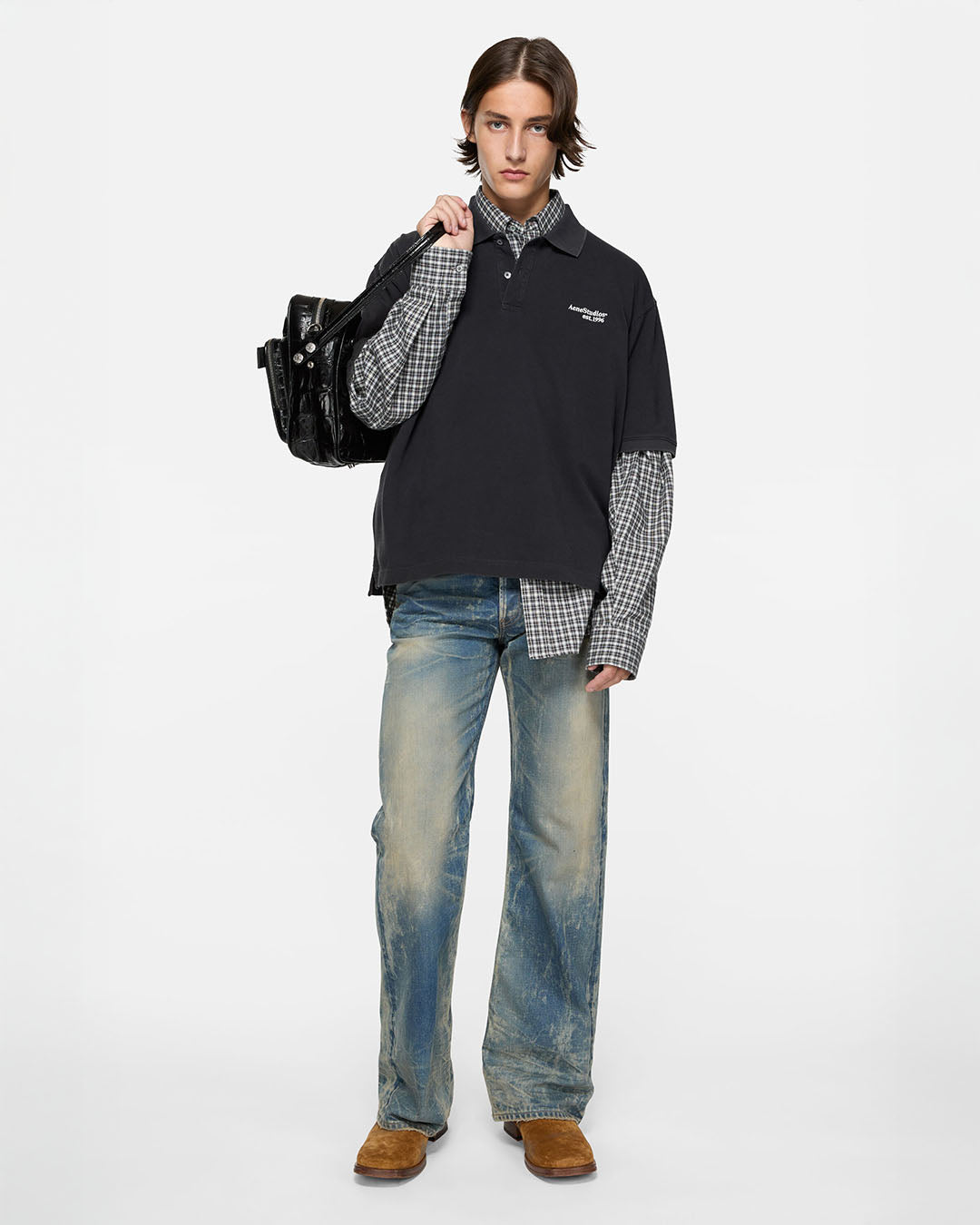 Acne Studios Washed Logo Polo