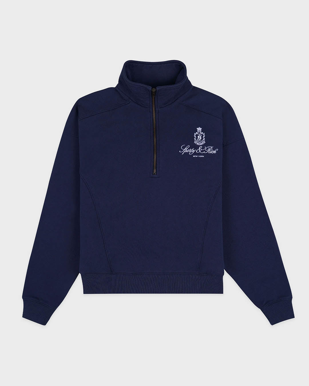 Sporty & Rich Vendome Embroidered Quarter Zip