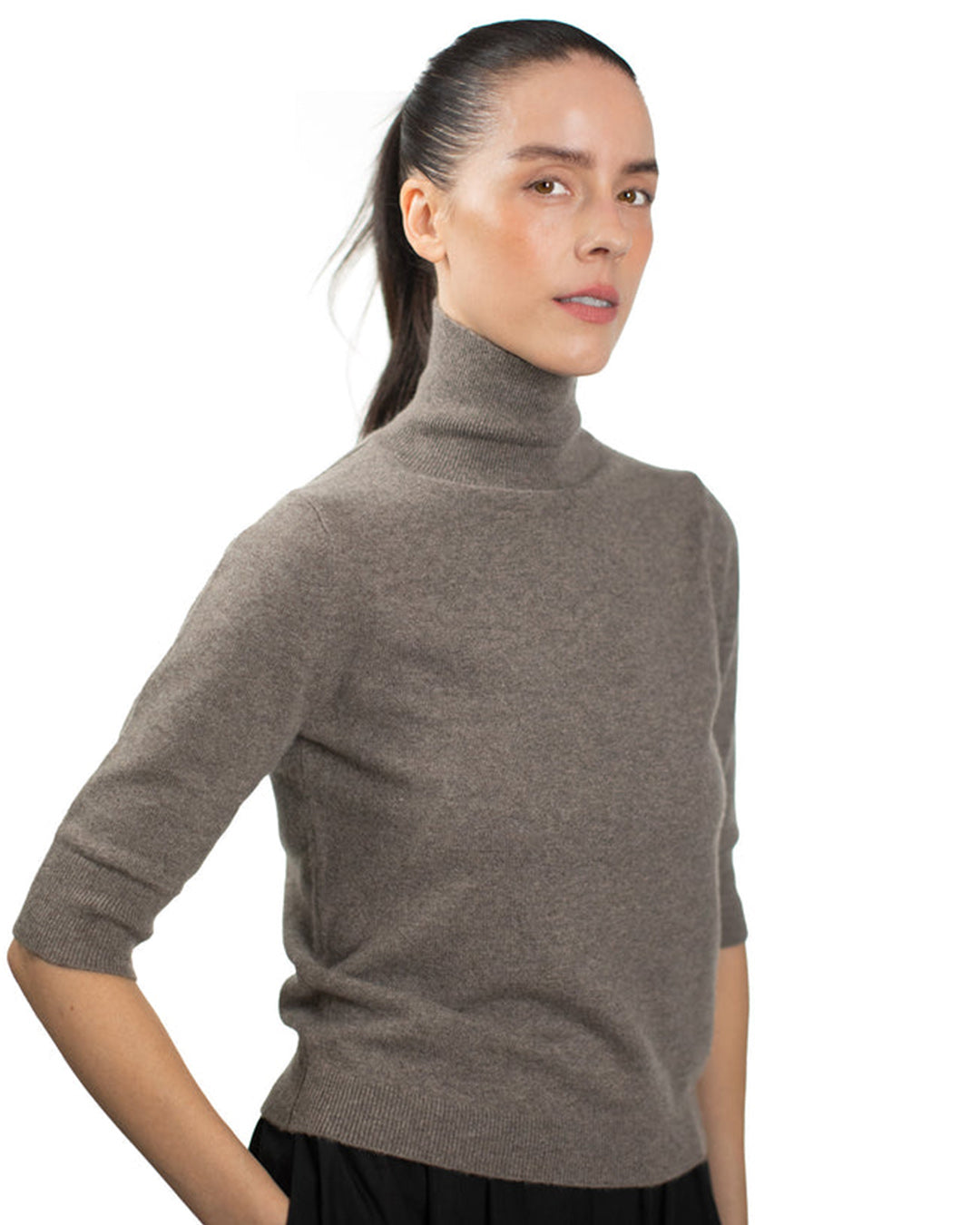 Mawei Slim Short Sleeve Turtleneck