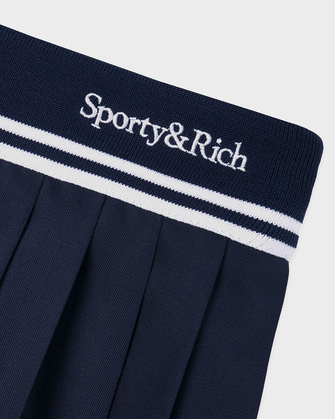 Sporty & Rich Abigail Wool Pleated Skirt