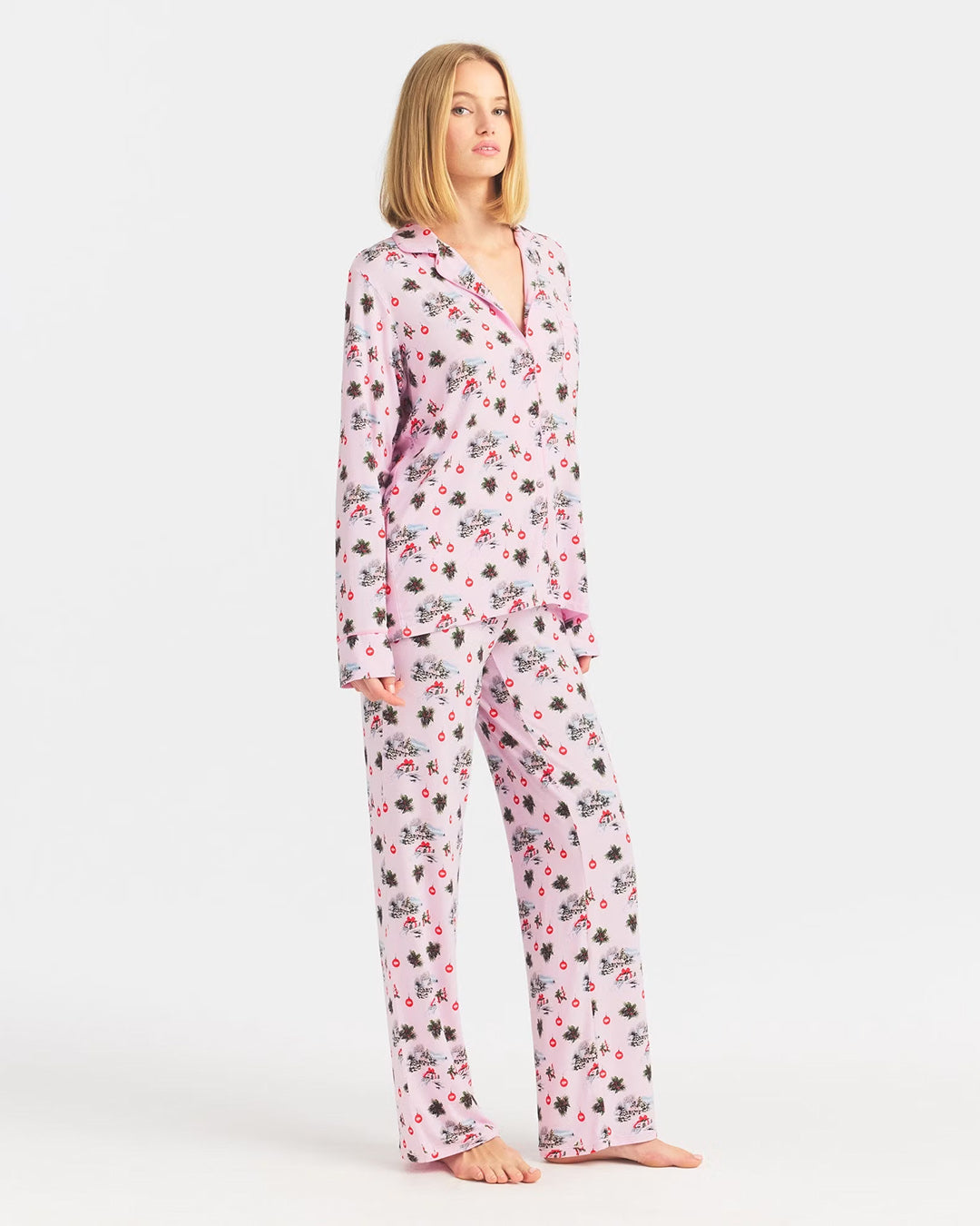 SKIMS Long Sleep Button Up Set