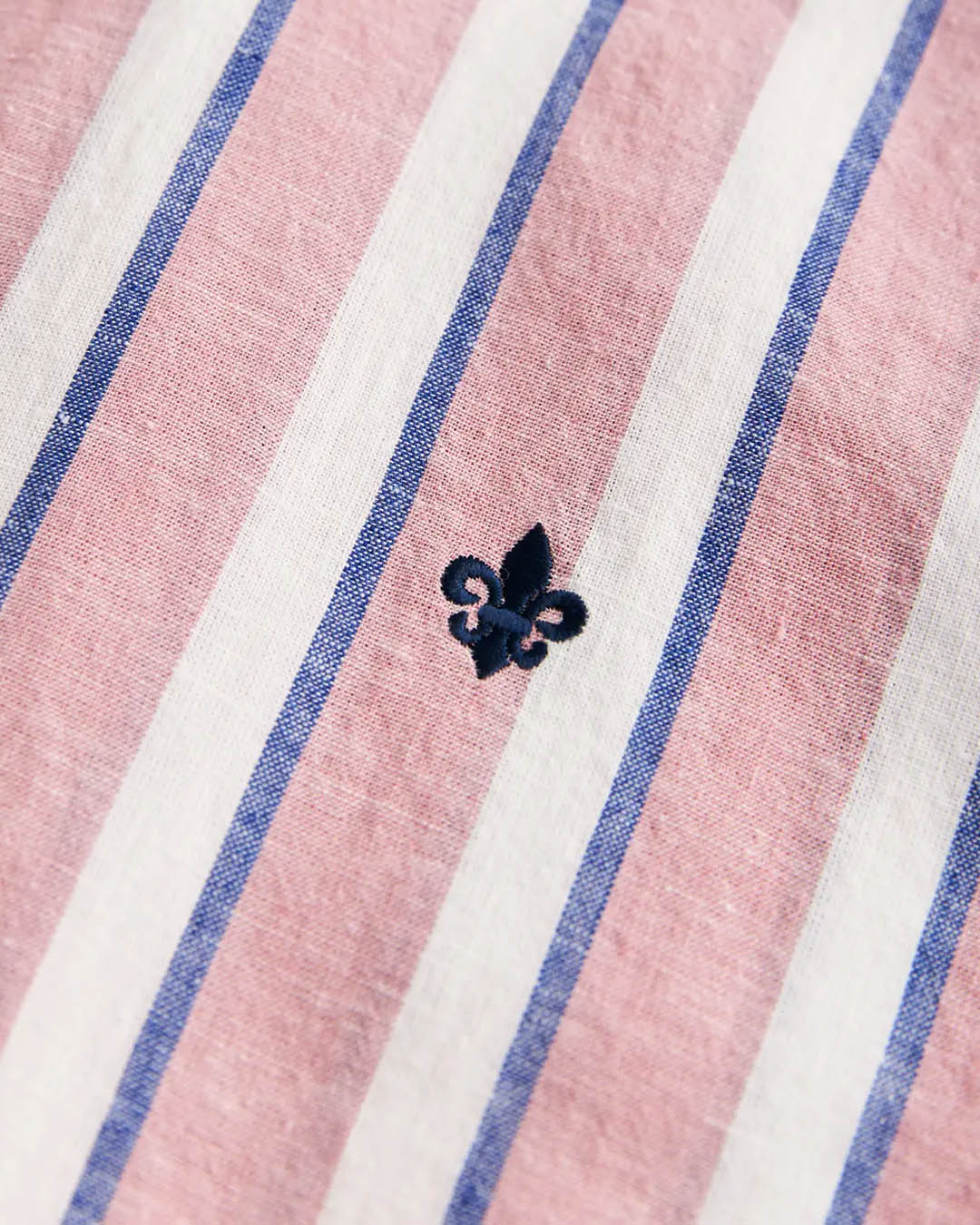 Morris Douglas Linen Mix Stripe Shirt