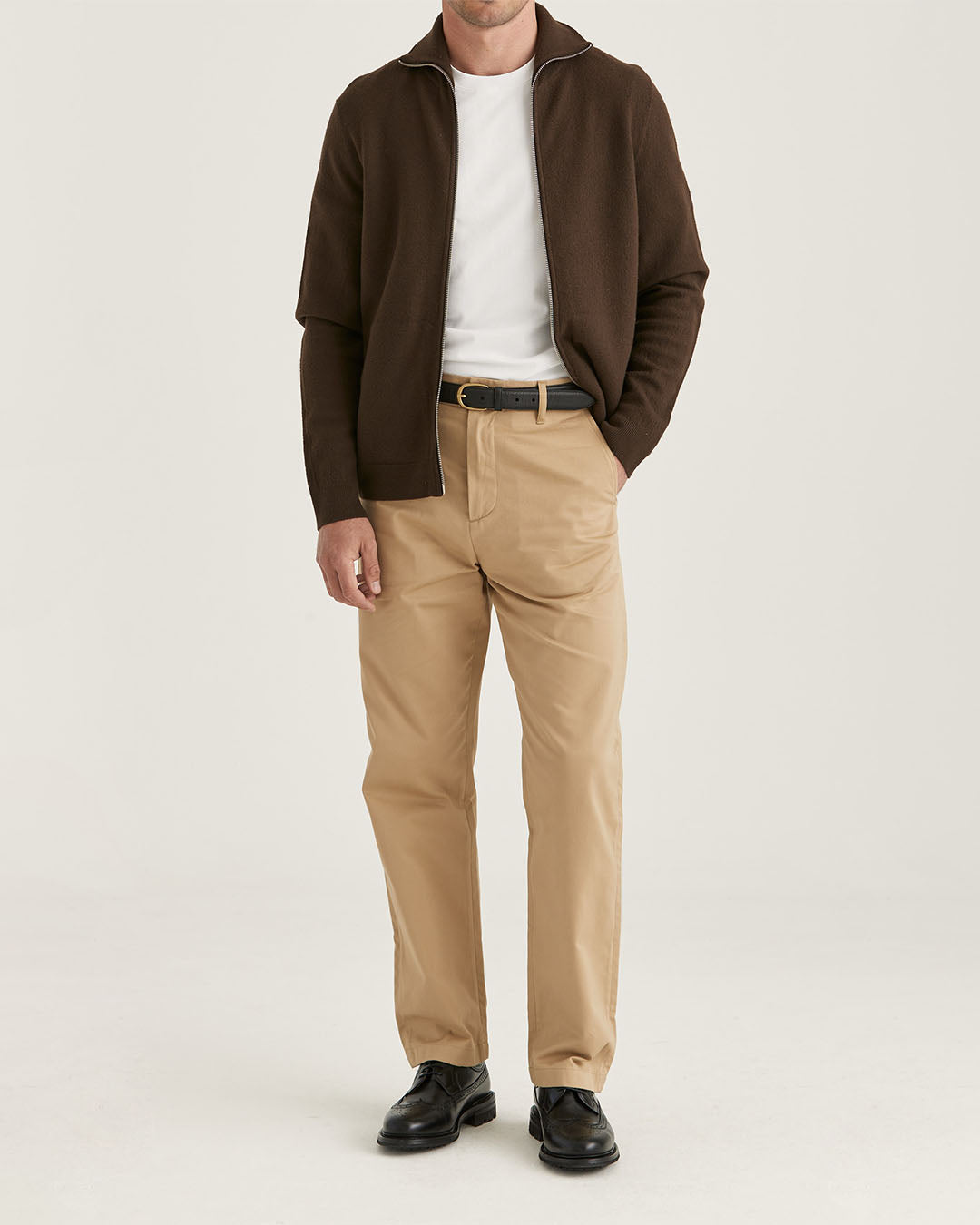 Morris York Knitted Zip Jacket