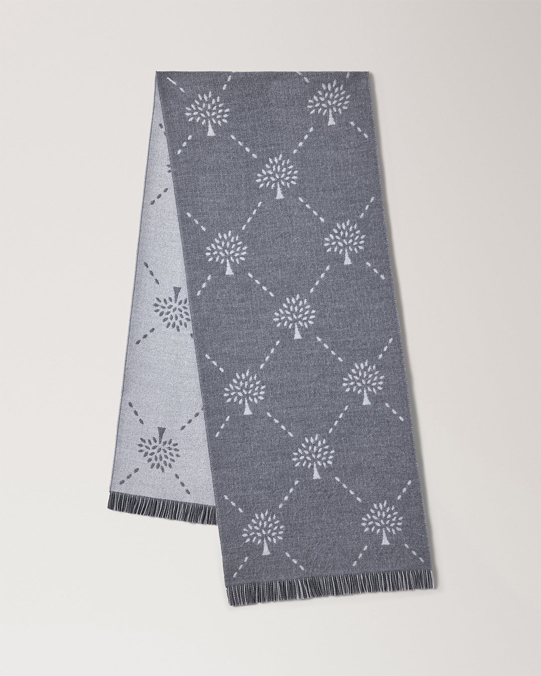 Mulberry Diamond Tree Jacquard Scarf